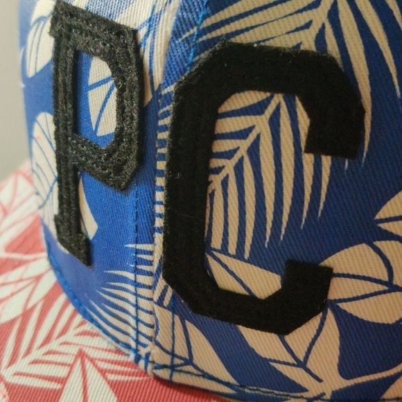 Pine Cove Blue and Red with‎ White Leave Snapback Hat main image 13